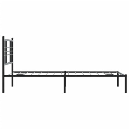 Giroletto con Testiera Metallo Nero 100x200 cm | homemem39