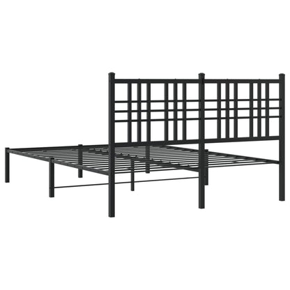 Giroletto con Testiera in Metallo Nero 120x200 cm | homemem39