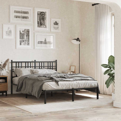 Giroletto con Testiera in Metallo Nero 120x200 cm | homemem39