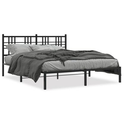 Giroletto con Testiera in Metallo Nero 150x200 cm | homemem39