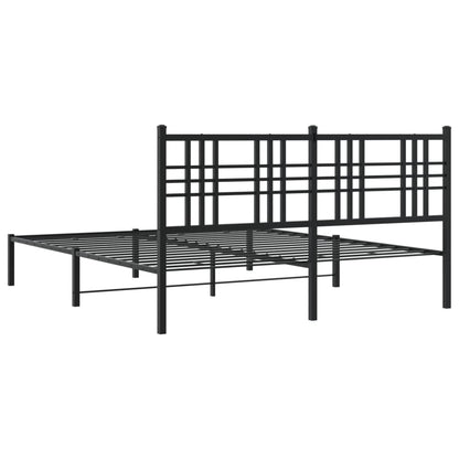 Giroletto con Testiera in Metallo Nero 150x200 cm | homemem39