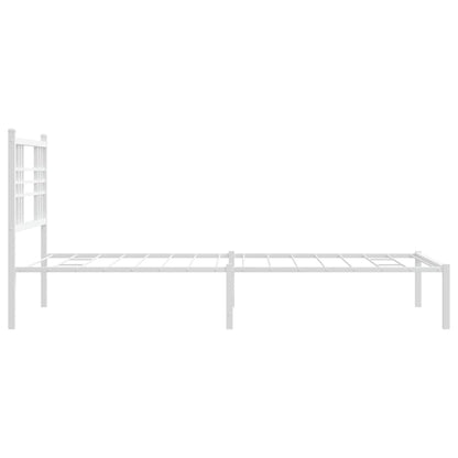 Giroletto con Testiera Metallo Bianco 100x200 cm | homemem39