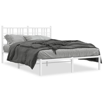 Giroletto con Testiera in Metallo Bianco 120x200 cm | homemem39