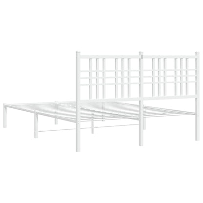 Giroletto con Testiera in Metallo Bianco 120x200 cm | homemem39