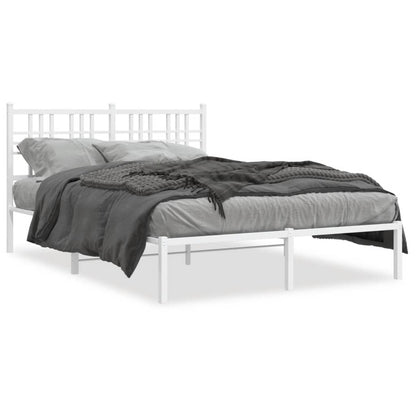 Giroletto con Testiera Metallo Bianco 140x190 cm | homemem39