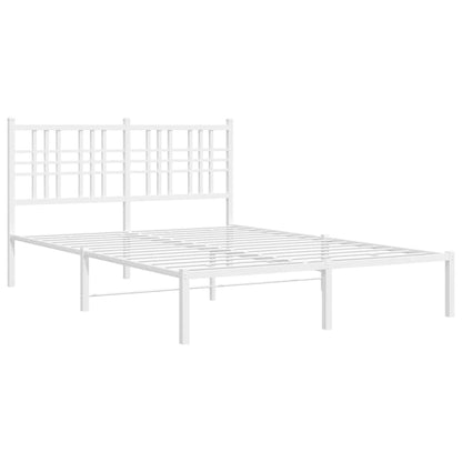 Giroletto con Testiera Metallo Bianco 140x190 cm | homemem39