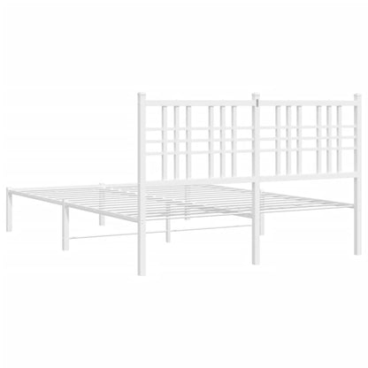Giroletto con Testiera Metallo Bianco 140x190 cm | homemem39