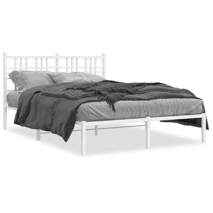 Giroletto con Testiera Metallo Bianco 140x200 cm | homemem39
