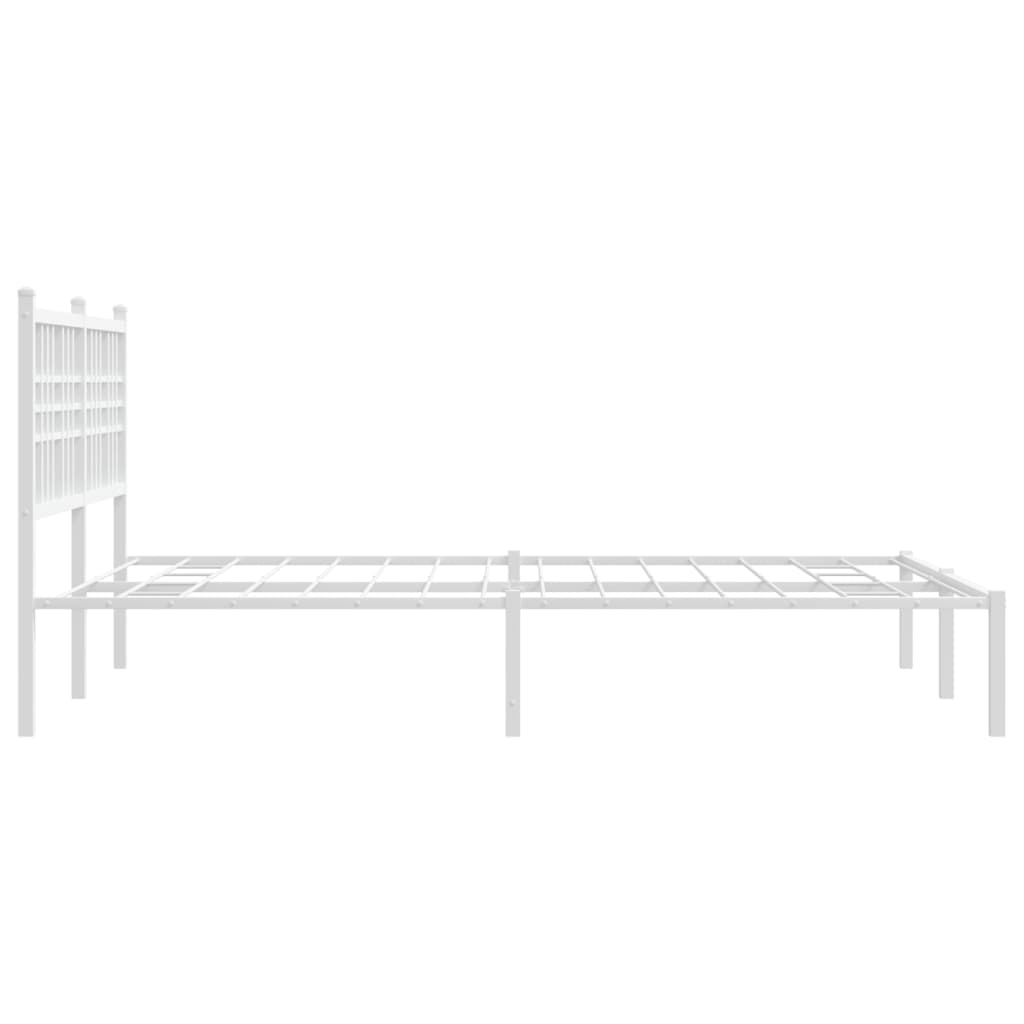 Giroletto con Testiera Metallo Bianco 140x200 cm | homemem39