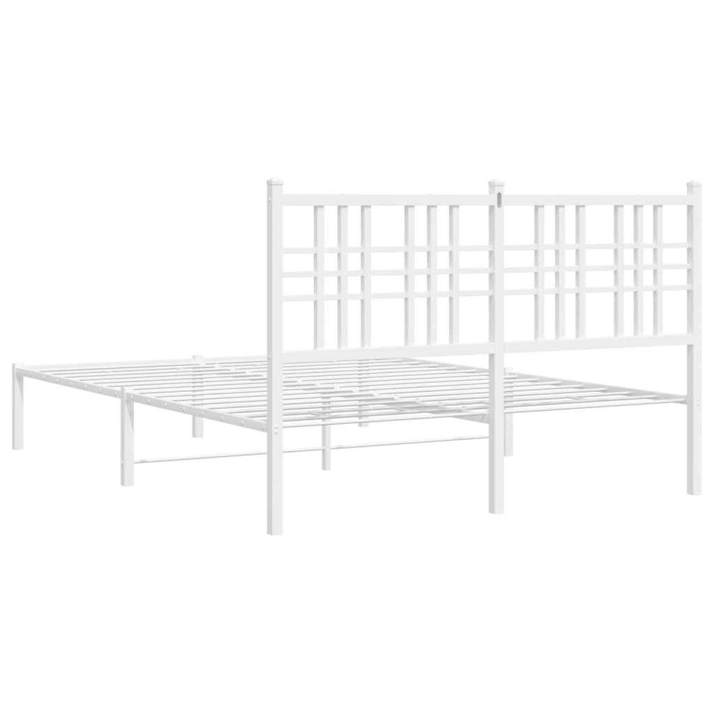 Giroletto con Testiera Metallo Bianco 140x200 cm | homemem39