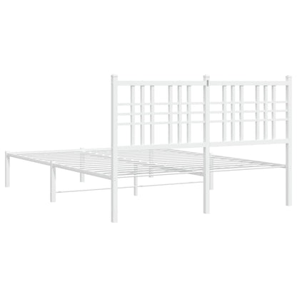 Giroletto con Testiera Metallo Bianco 140x200 cm | homemem39