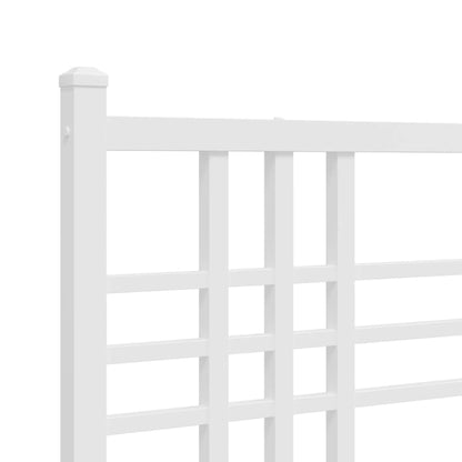 Giroletto con Testiera Metallo Bianco 140x200 cm | homemem39