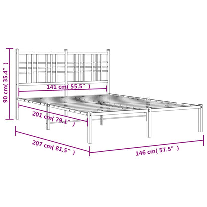 Giroletto con Testiera Metallo Bianco 140x200 cm | homemem39