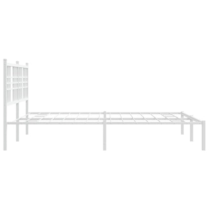 Giroletto con Testiera Metallo Bianco 150x200 cm | homemem39