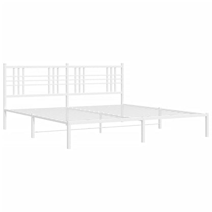 Giroletto con Testiera Metallo Bianco 183x213 cm | homemem39