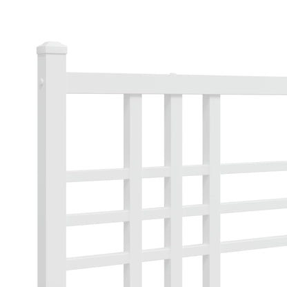 Giroletto con Testiera Metallo Bianco 183x213 cm | homemem39