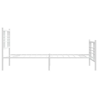 Giroletto con Testiera e Pediera Metallo Bianco 107x203 cm | homemem39
