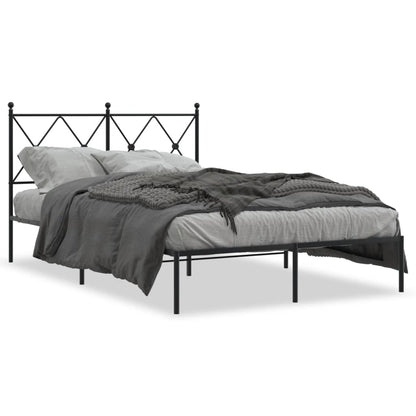 Giroletto con Testiera in Metallo Nero 120x190 cm | homemem39