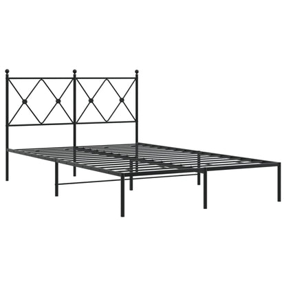 Giroletto con Testiera in Metallo Nero 120x190 cm | homemem39
