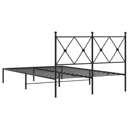Giroletto con Testiera in Metallo Nero 120x190 cm | homemem39