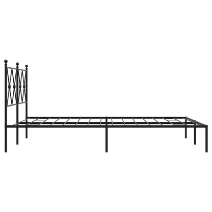 Giroletto con Testiera in Metallo Nero 140x190 cm | homemem39