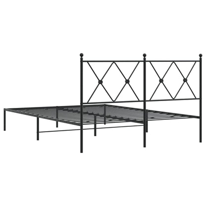 Giroletto con Testiera in Metallo Nero 140x190 cm | homemem39