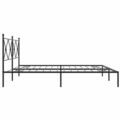 Giroletto con Testiera in Metallo Nero 193x203 cm | homemem39