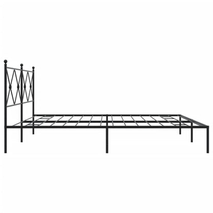 Giroletto con Testiera in Metallo Nero 200x200 cm | homemem39