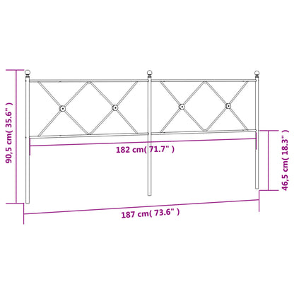 Testiera in Metallo Nero 180 cm