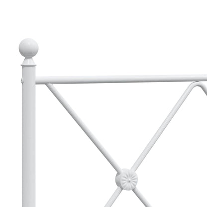 Giroletto con Testiera Metallo Bianco 90x190 cm | homemem39
