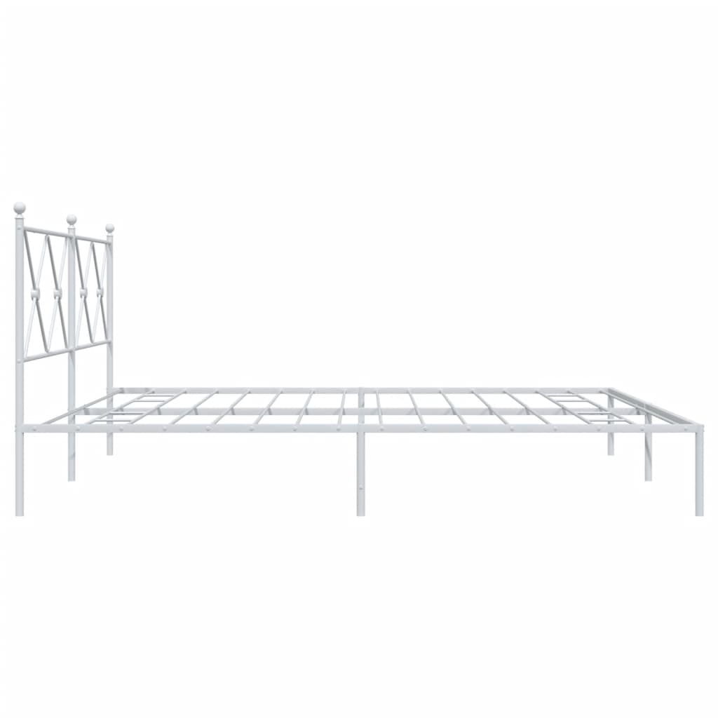 Giroletto con Testiera Metallo Bianco 183x213 cm | homemem39