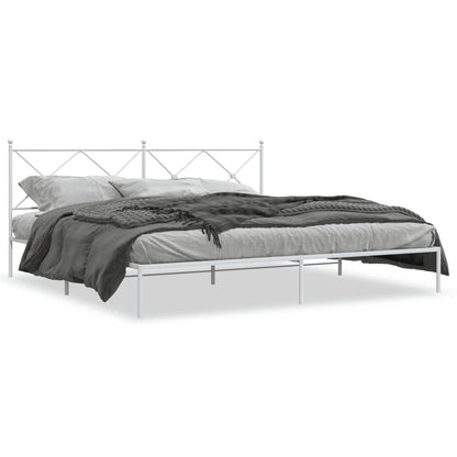 Giroletto con Testiera Metallo Bianco 193x203 cm | homemem39