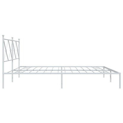 Giroletto con Testiera Metallo Bianco 193x203 cm | homemem39