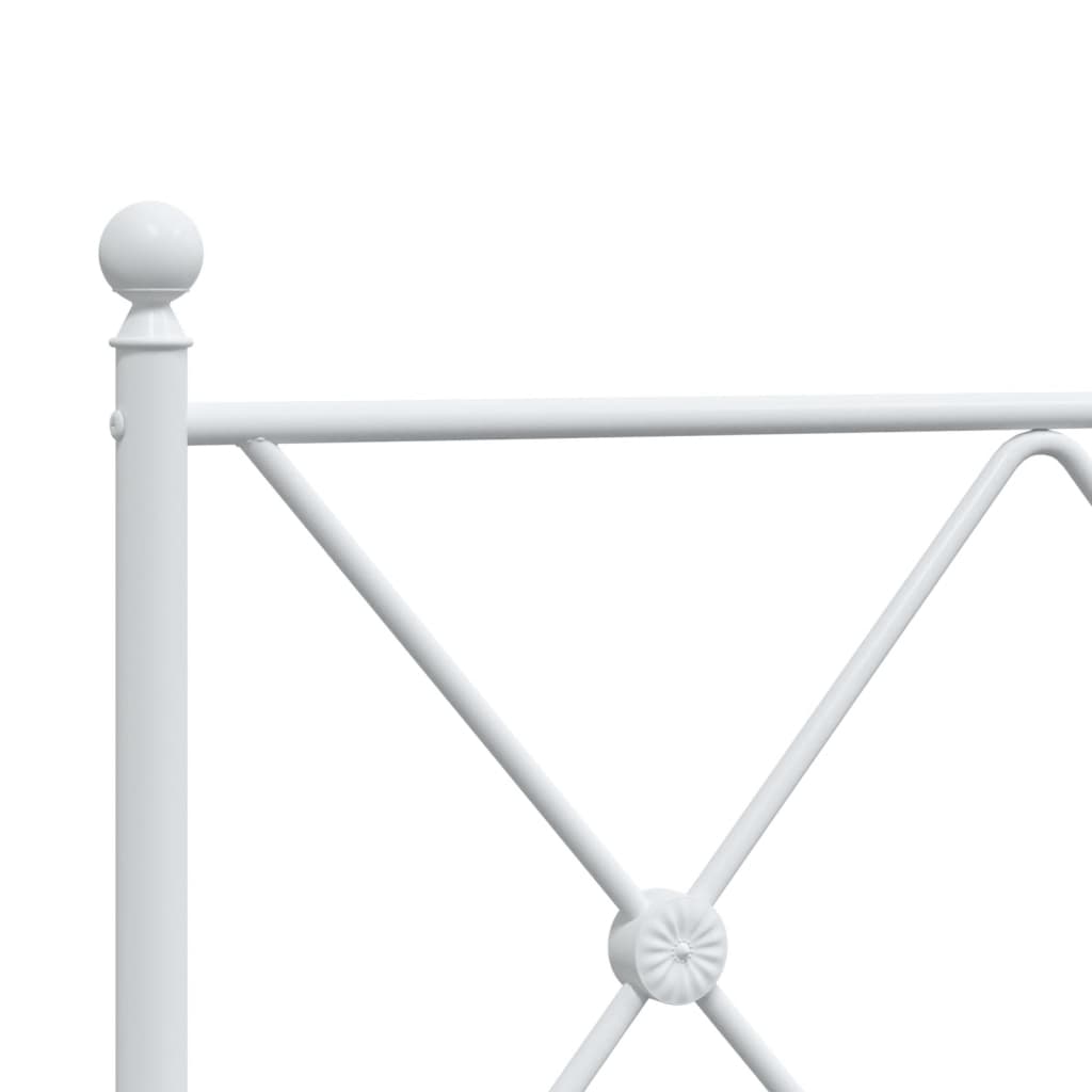 Giroletto con Testiera e Pediera Metallo Bianco 90x190 cm | homemem39