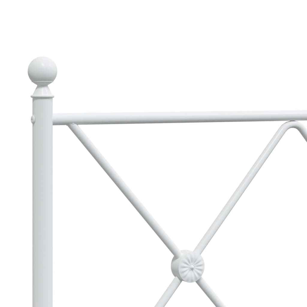 Giroletto con Testiera e Pediera Metallo Bianco 107x203 cm | homemem39