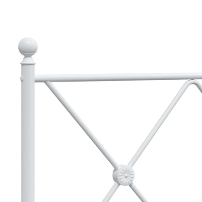 Giroletto con Testiera e Pediera Metallo Bianco 107x203 cm | homemem39