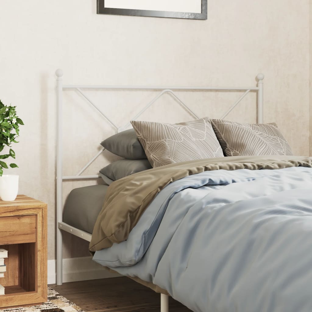 Testiera in Metallo Bianco 100 cm - homemem39