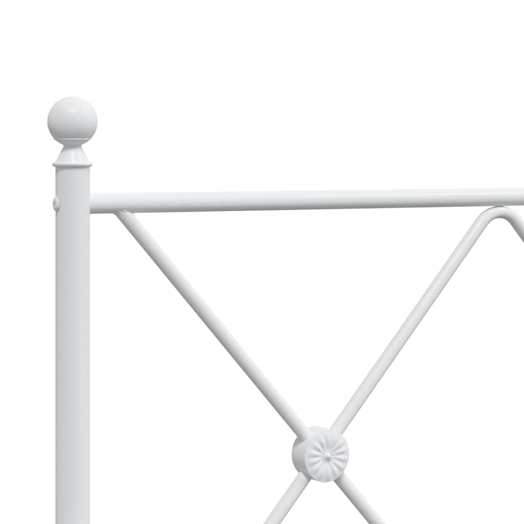 Testiera di Ricambio in Metallo Bianco 200 cm | homemem39