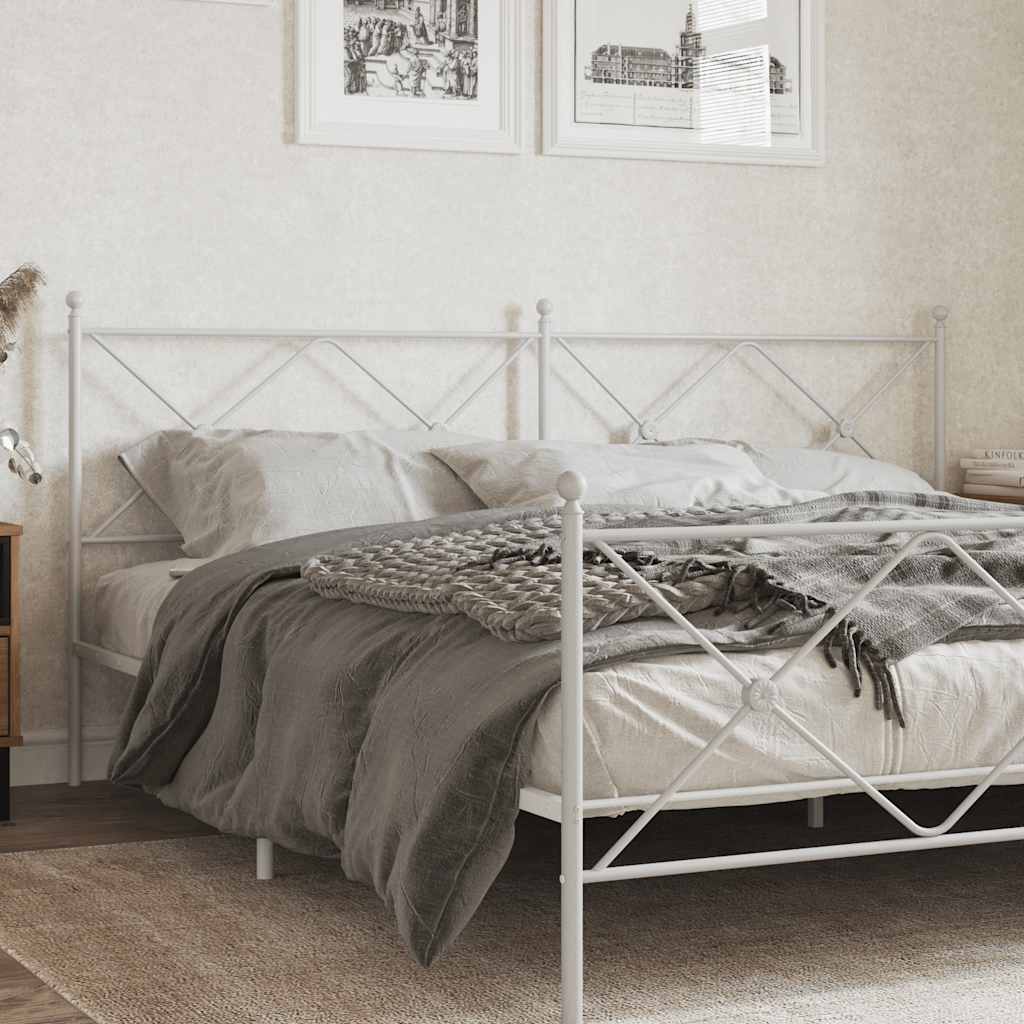 Testiera di Ricambio in Metallo Bianco 200 cm | homemem39