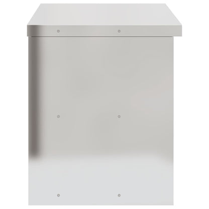 Mobile Cucina da Parete con Ante Scorrevoli in Acciaio Inox
