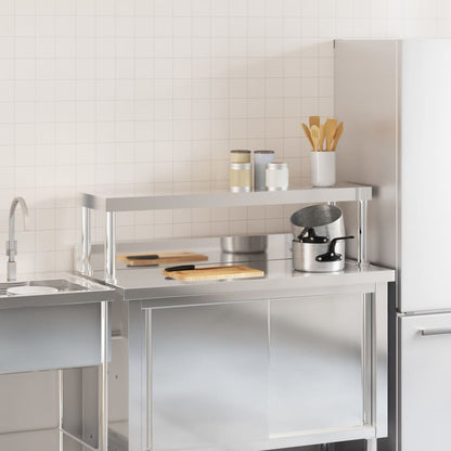 Ripiano per Tavolo da Lavoro 110x30x35 cm in Acciaio Inox - homemem39