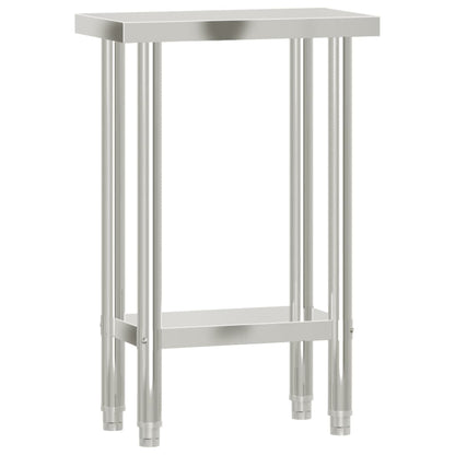 Tavolo da Lavoro da Cucina 55x30x85 cm in Acciaio Inossidabile
