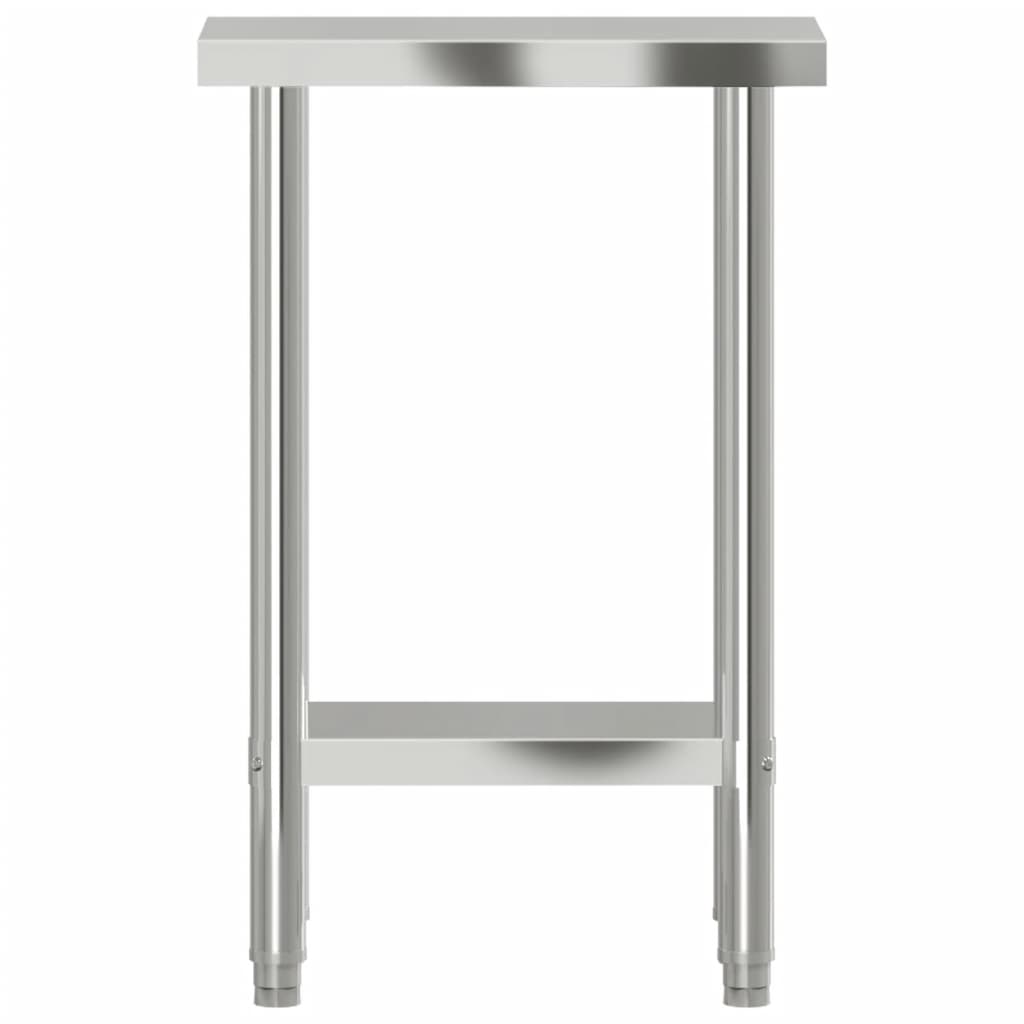 Tavolo da Lavoro da Cucina 55x30x85 cm in Acciaio Inossidabile