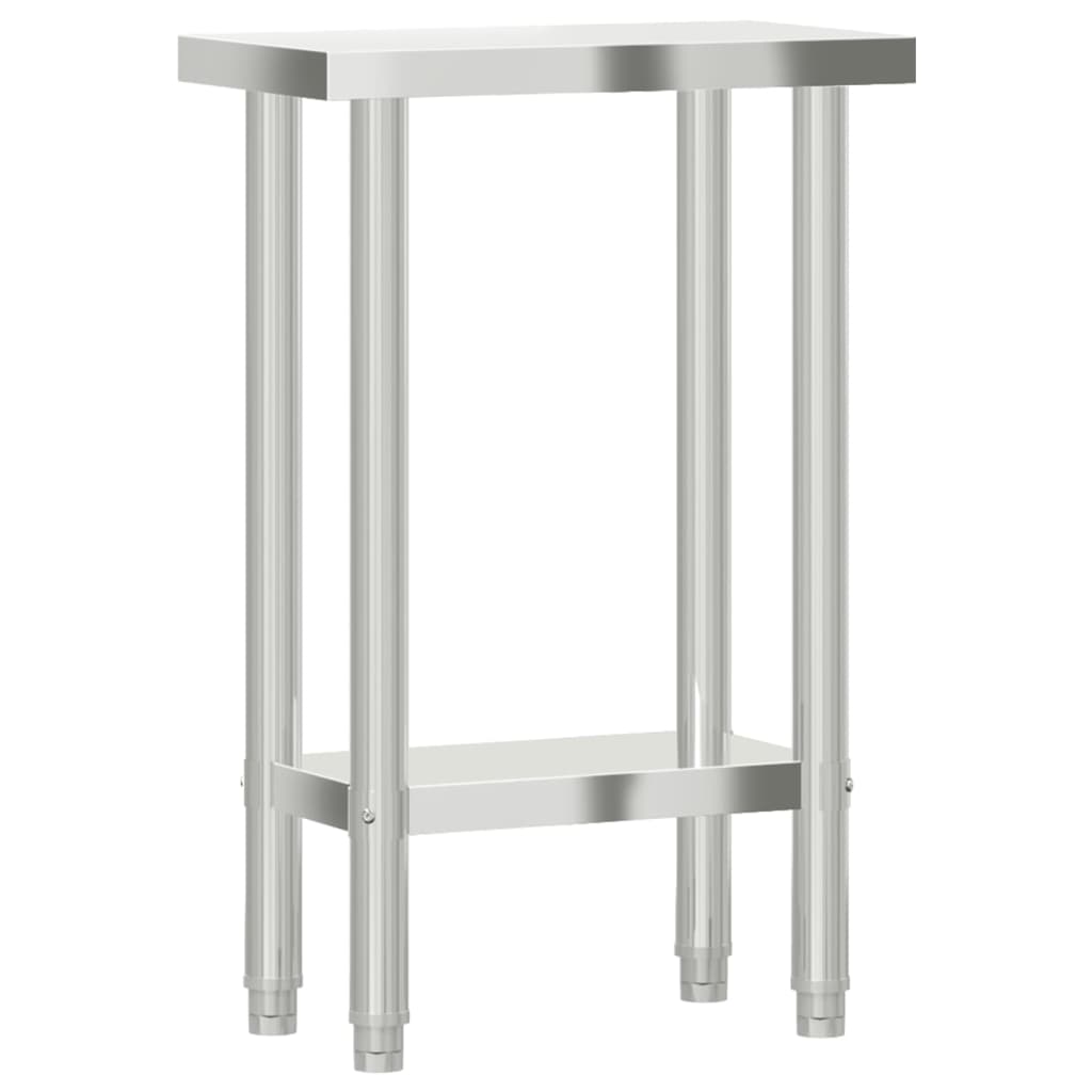 Tavolo da Lavoro da Cucina 55x30x85 cm in Acciaio Inossidabile