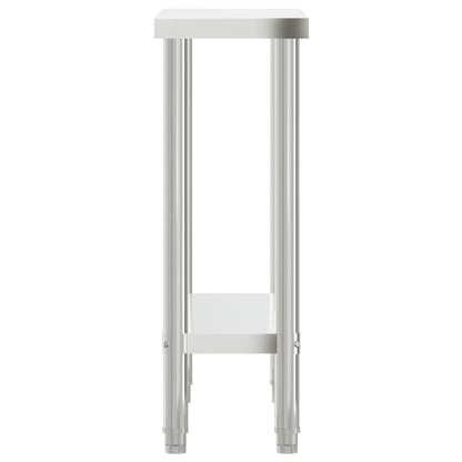 Tavolo da Lavoro da Cucina 82,5x30x85cm in Acciaio Inossidabile - homemem39