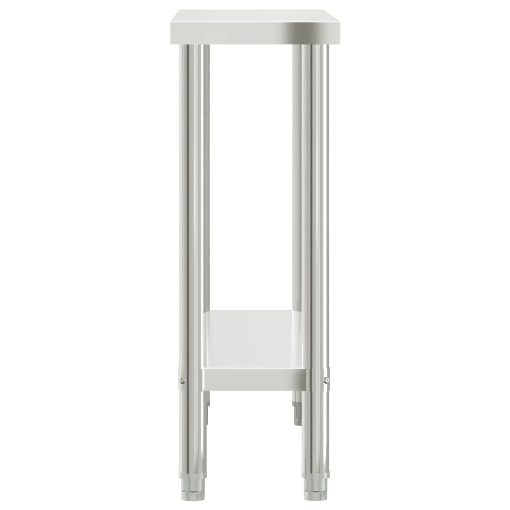 Tavolo da Lavoro da Cucina 110x30x85 cm in Acciaio Inossidabile - homemem39