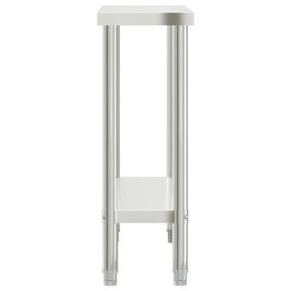 Tavolo da Lavoro da Cucina 110x30x85 cm in Acciaio Inossidabile - homemem39