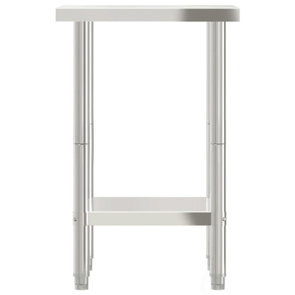 Tavolo da Lavoro da Cucina 55x55x85 cm in Acciaio Inossidabile - homemem39