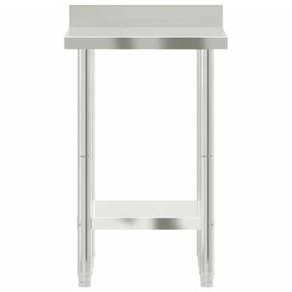 Tavolo Lavoro da Cucina con Paraschizzi 55x55x93cm Acciaio Inox