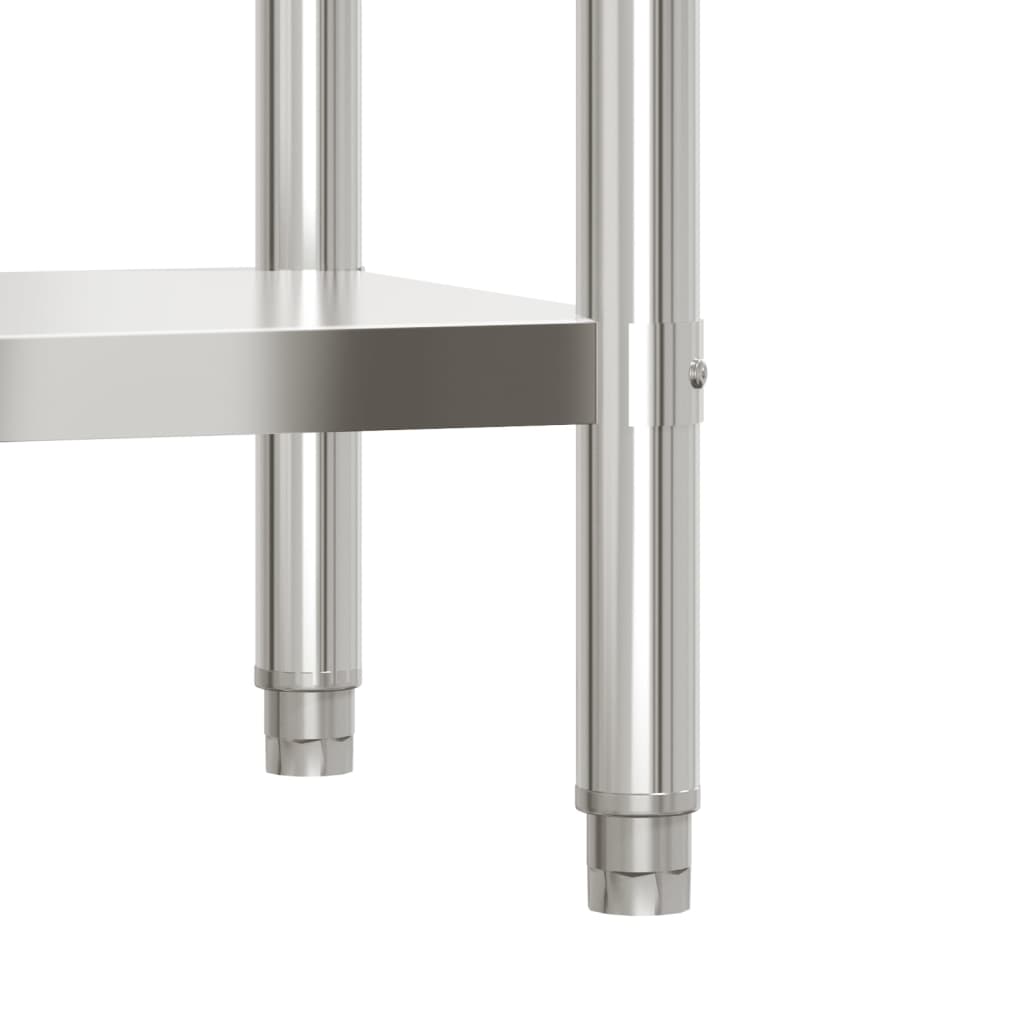 Tavolo da Lavoro da Cucina 110x55x85 cm in Acciaio Inossidabile | homemem39